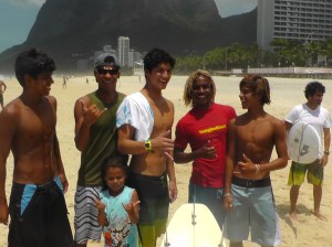 Gabriel Medina mingles with his admirers