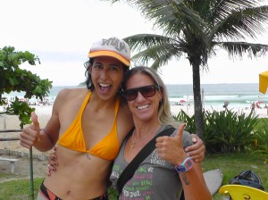 With Andrea Lopes, surf champion and coach extraordinaire!